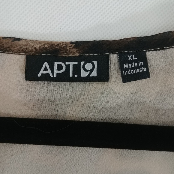 Apt 9 Brown & Tan Womens XL Sequined Tank Top - Picture 5 of 7